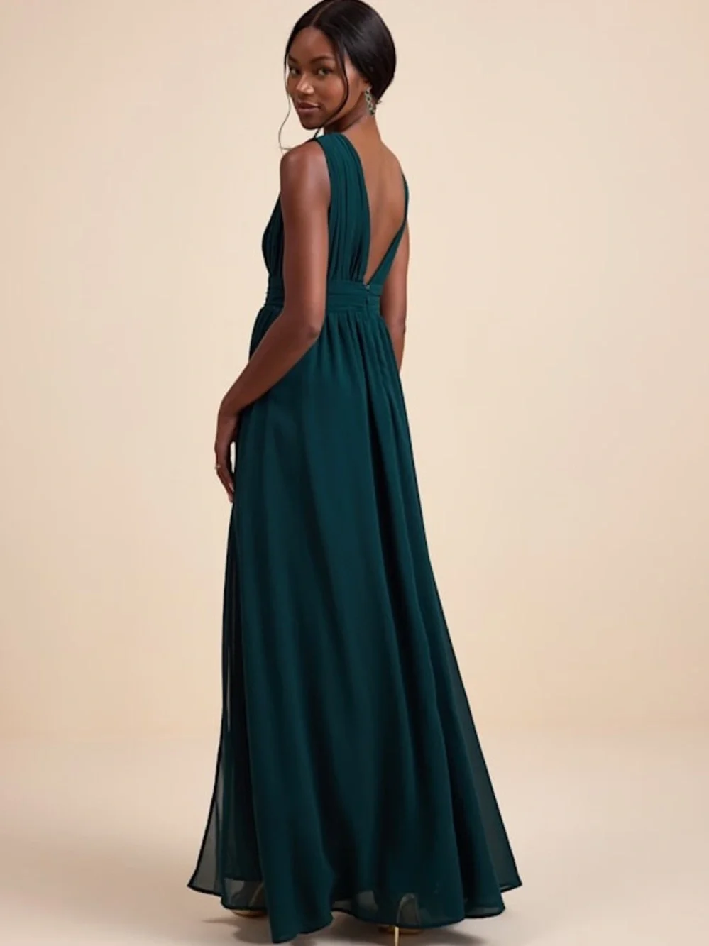 Lulus Heavenly Hues Emerald Green Maxi Dress size XS